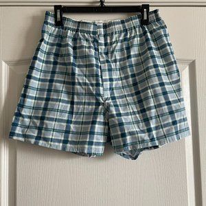 Vintage Cambridge Classics 100% Cotton Plaid Boxers Size L NWOT Made in USA